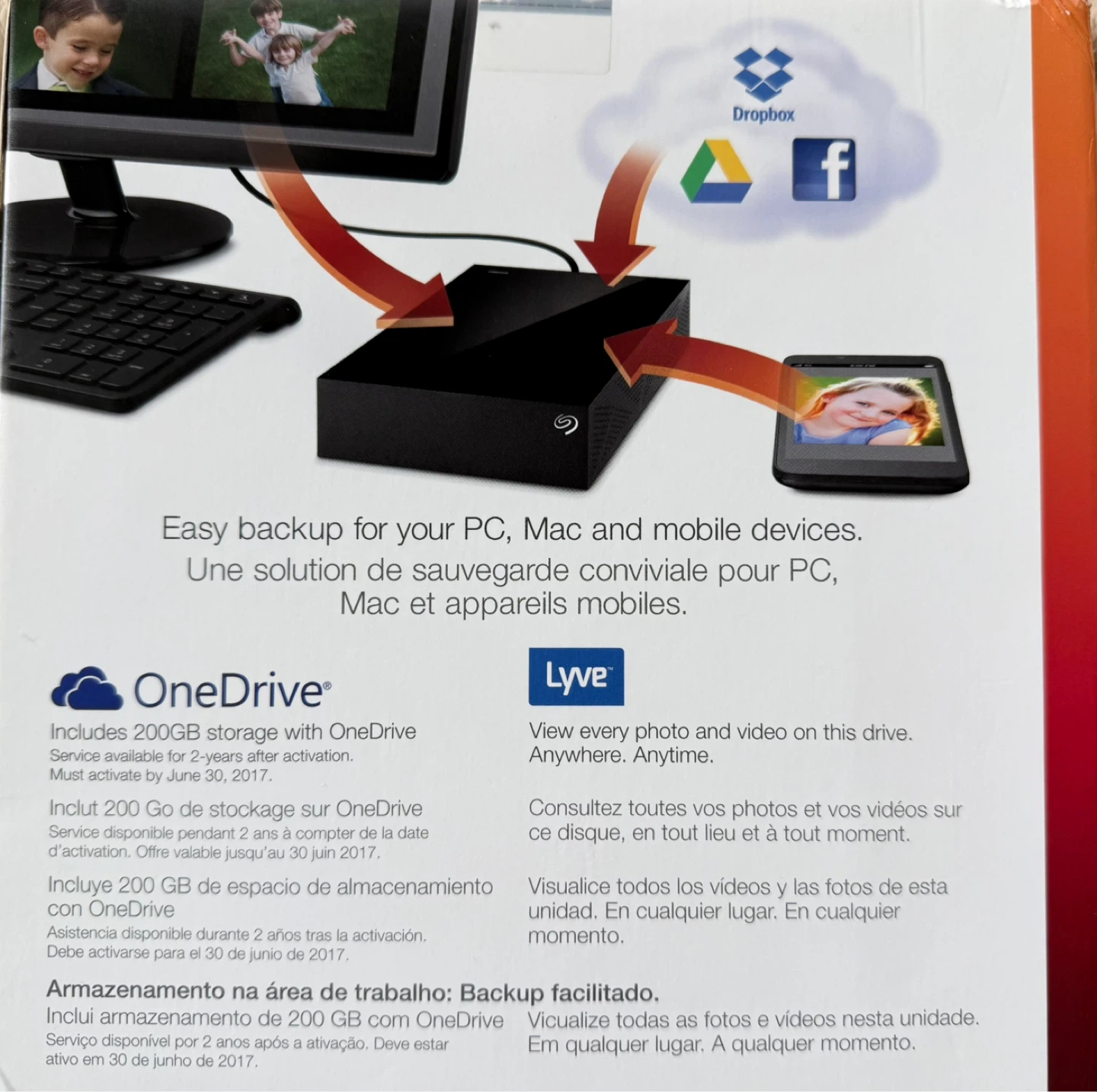 Seagate Backup Plus 5TB Desktop External Hard Drive - photo 2