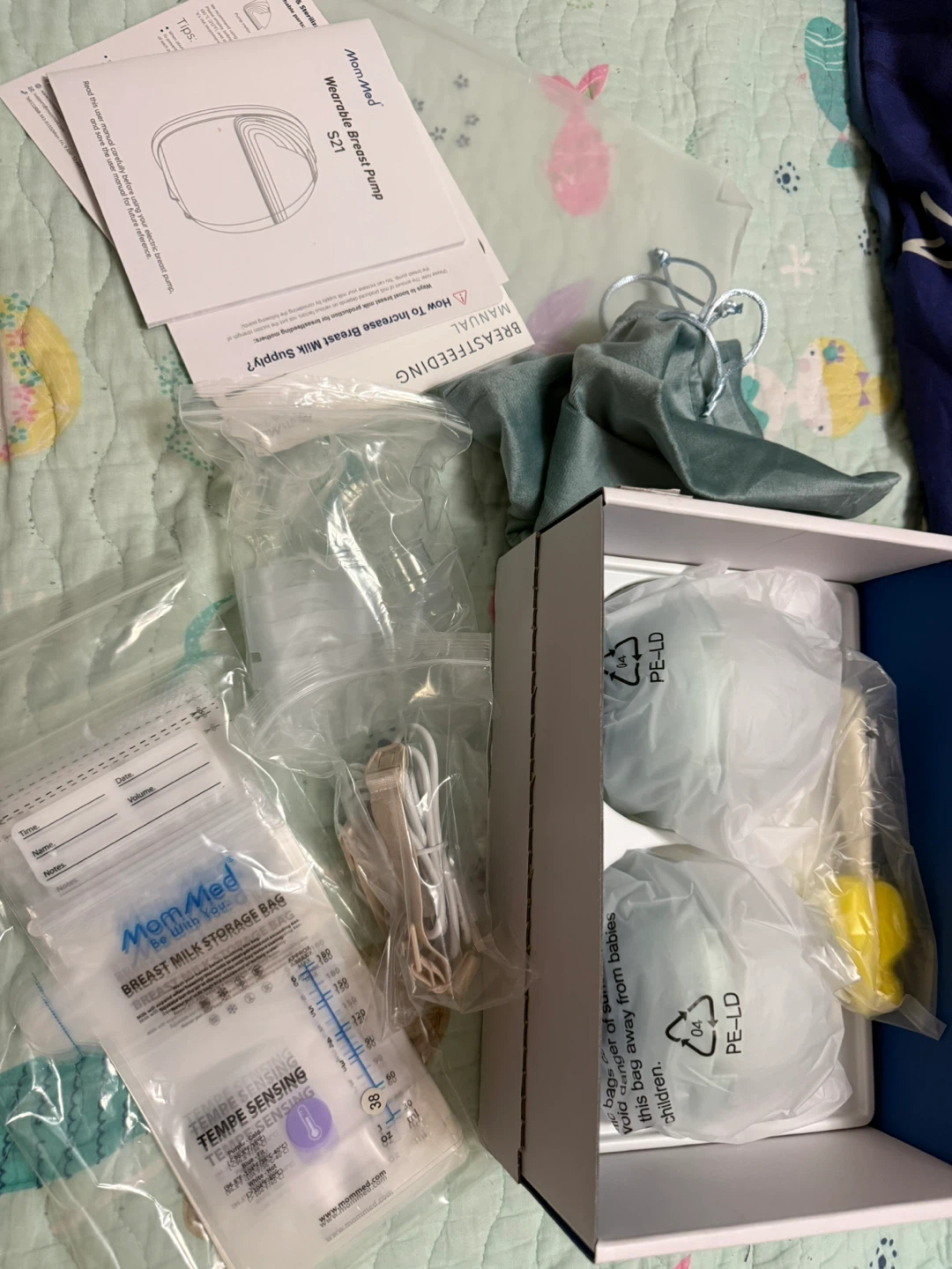 New open box MomMed Wearable Electric Breast Pump S21 - photo 2