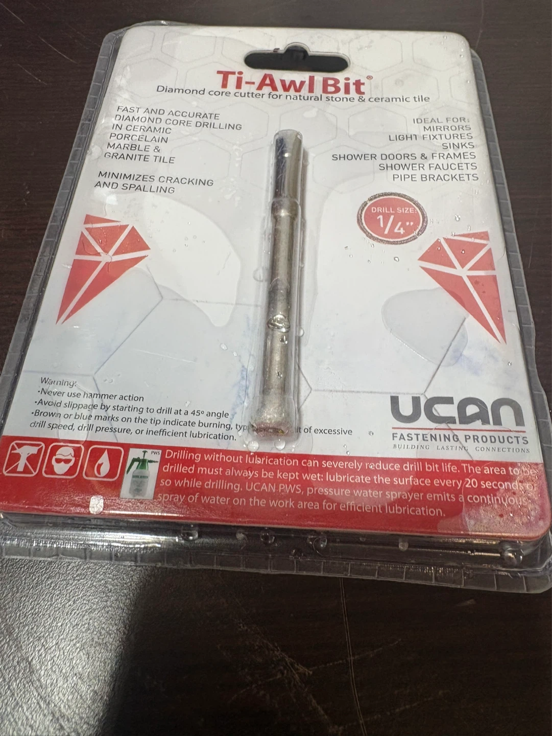 UCAN Ti-Awl Bit Diamond Core Cutter 1/4" - photo 3