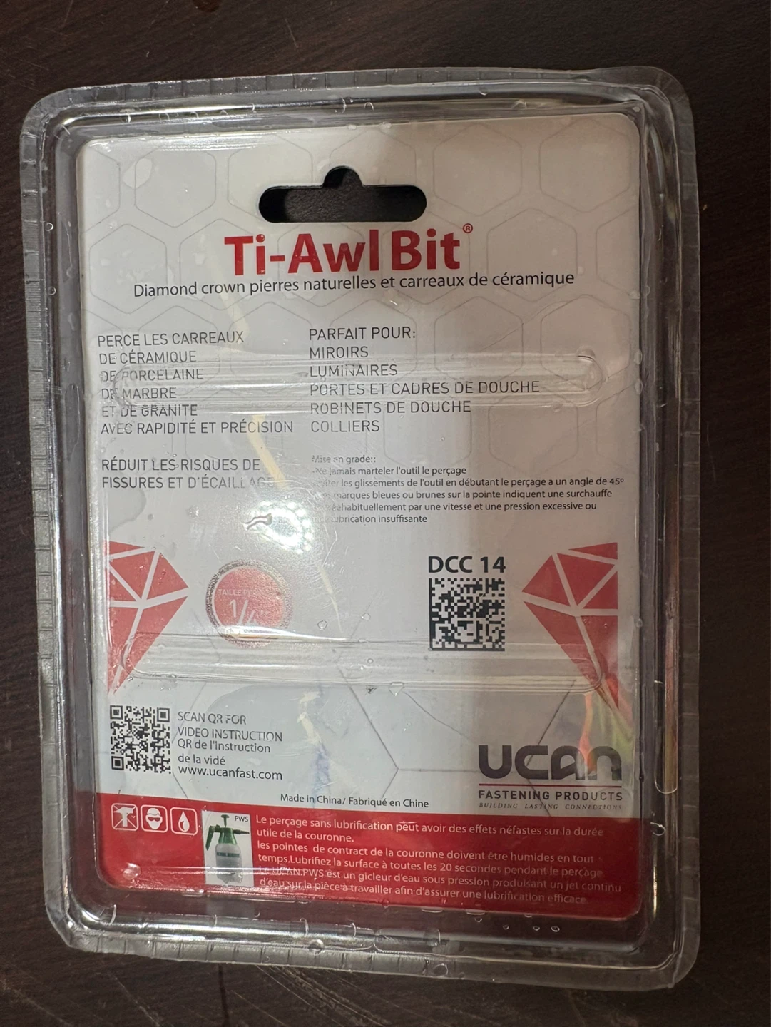 UCAN Ti-Awl Bit Diamond Core Cutter 1/4" - photo 2