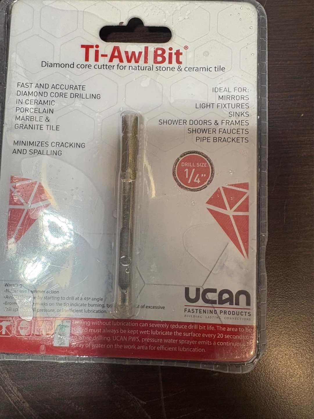 UCAN Ti-Awl Bit Diamond Core Cutter 1/4" - photo 4