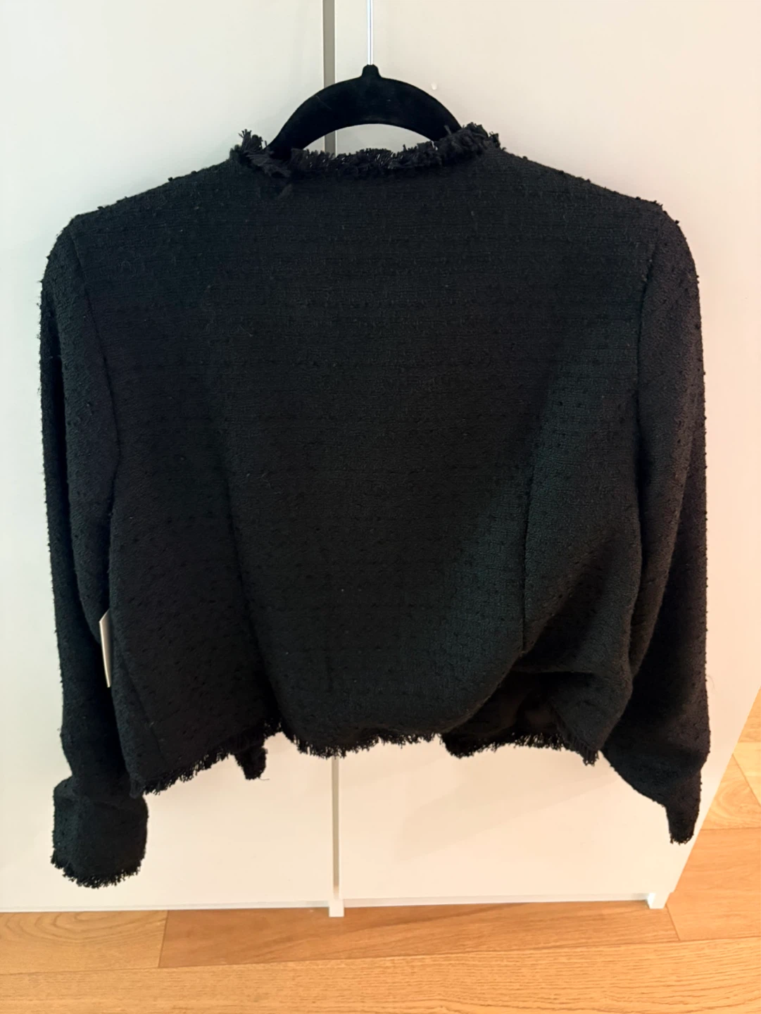 NWT - Ellen Tracy Black Tweed Collarless Jacket - photo 2