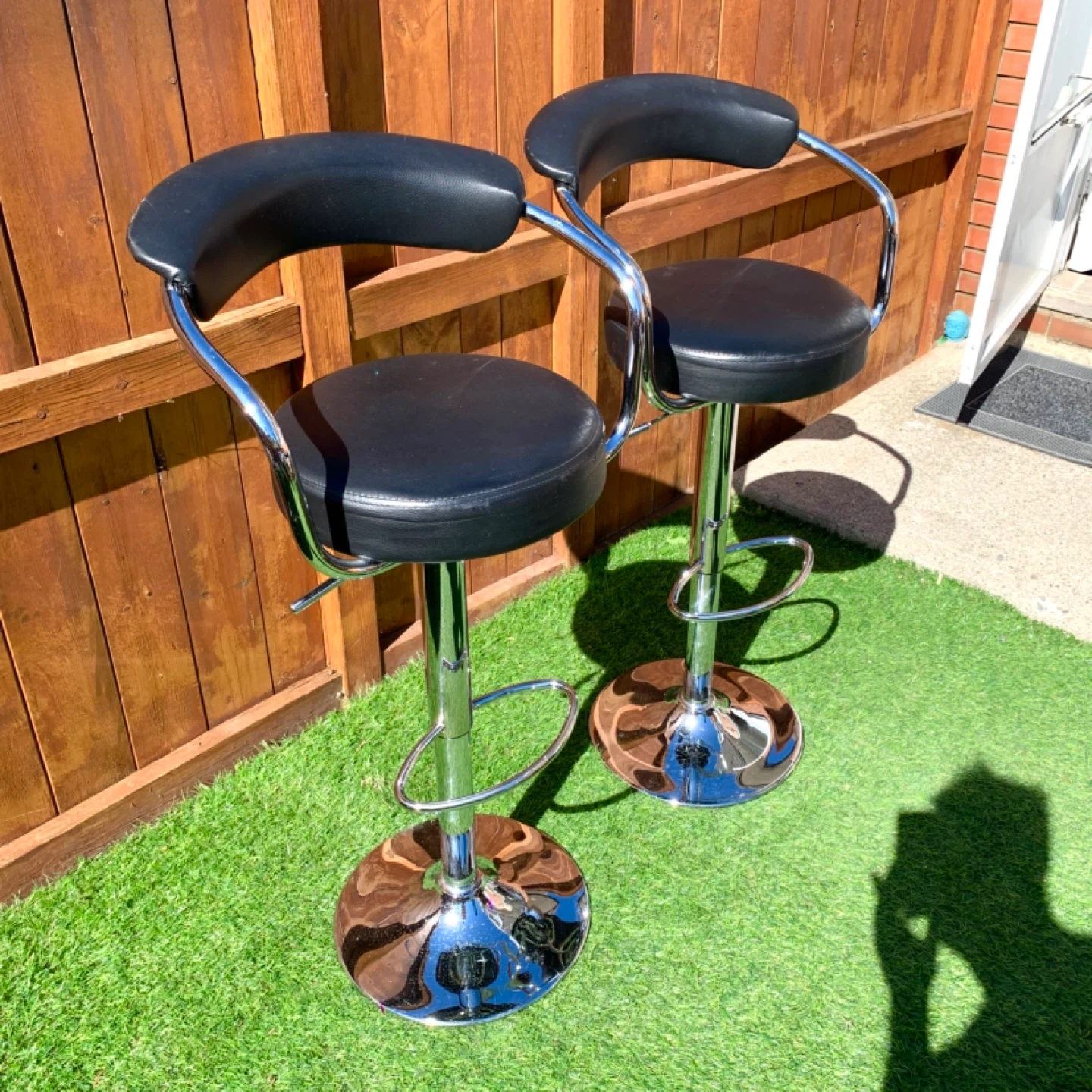 Bar Stools Adjustable Stools Swivel Counter Chairs Furniture - photo 2