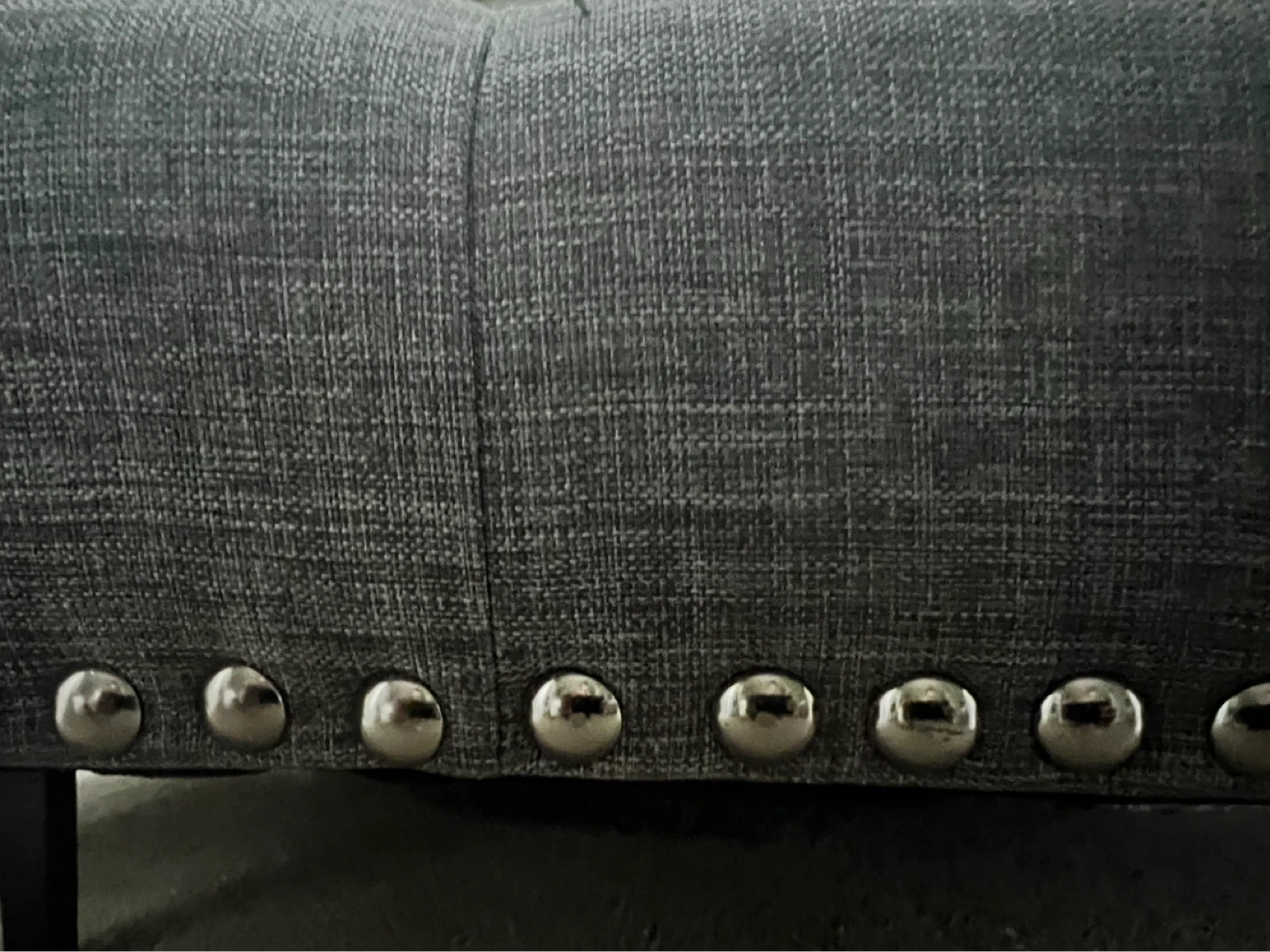 Grey Tufted Bench - photo 2
