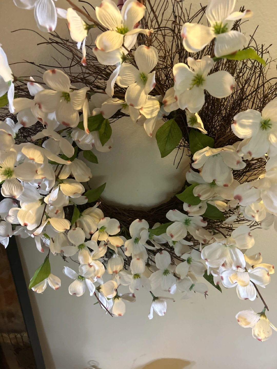 White Dogwood Floral Wreath