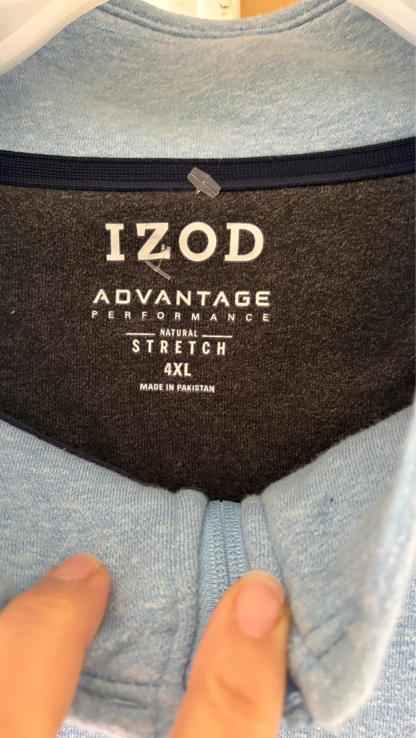 IZOD Advantage Performance Pullover 4XL Light Blue - photo 2