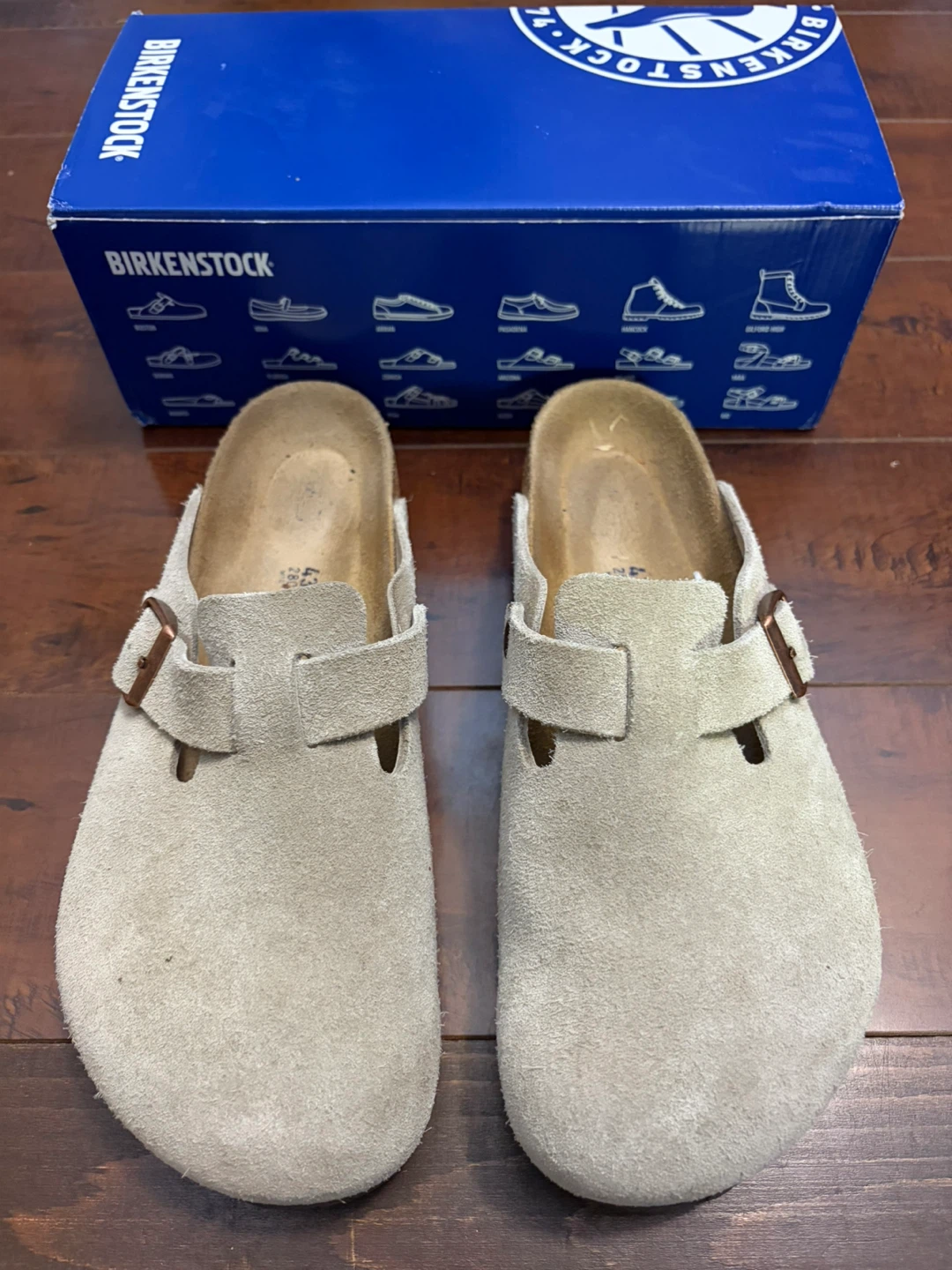Birkenstock Clogs - Taupe Suede - Size 43
