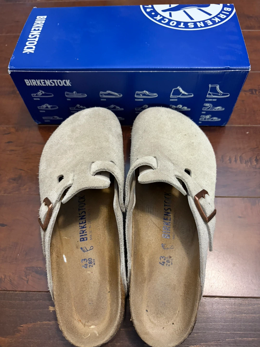 Birkenstock Clogs - Taupe Suede - Size 43 - photo 2