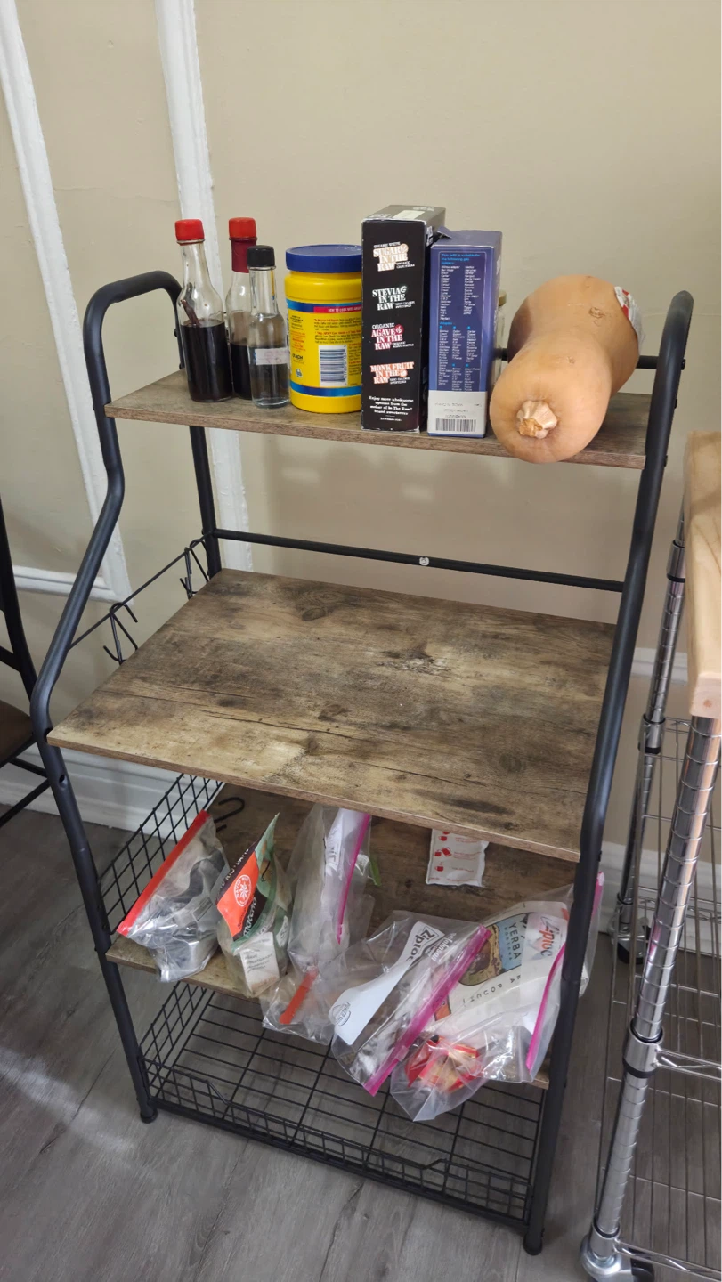 Kitchen shelves/baker rack