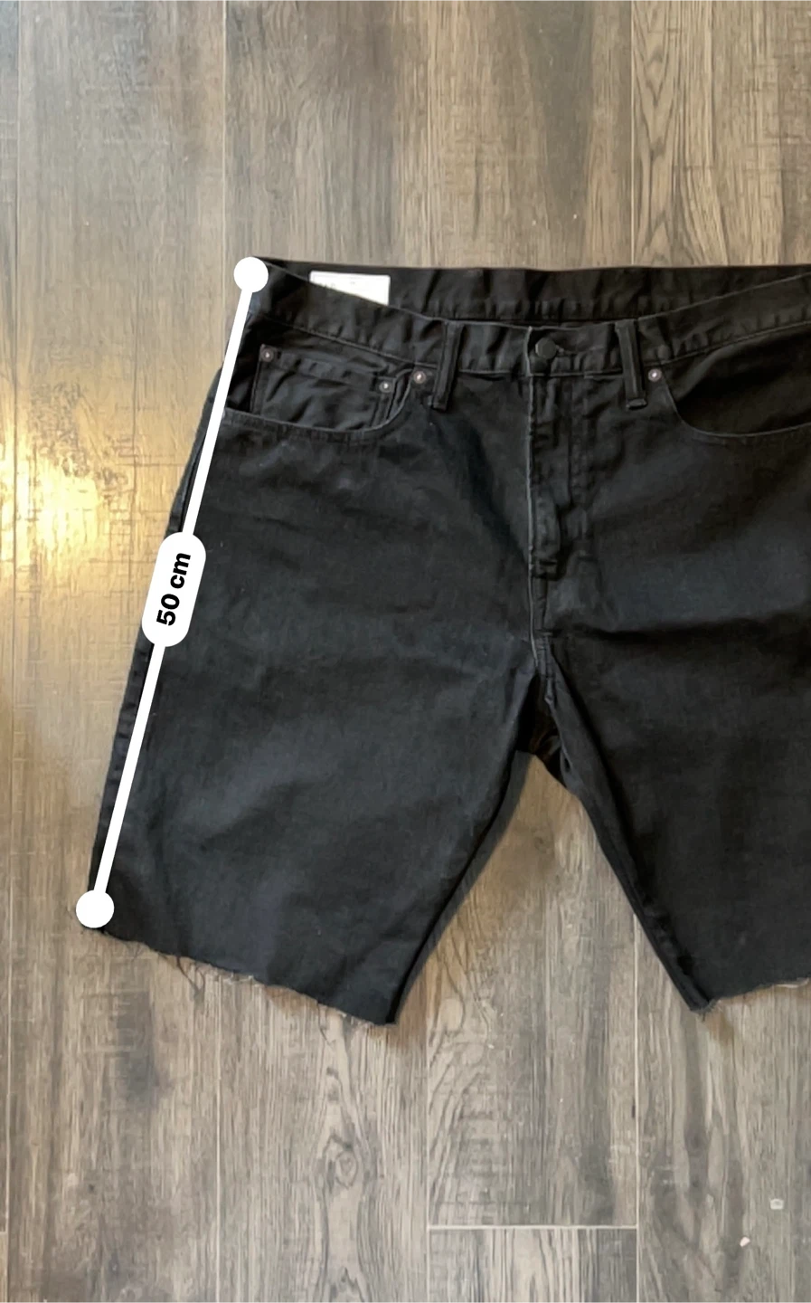 GAP Black Straight Fit Denim Shorts - photo 2