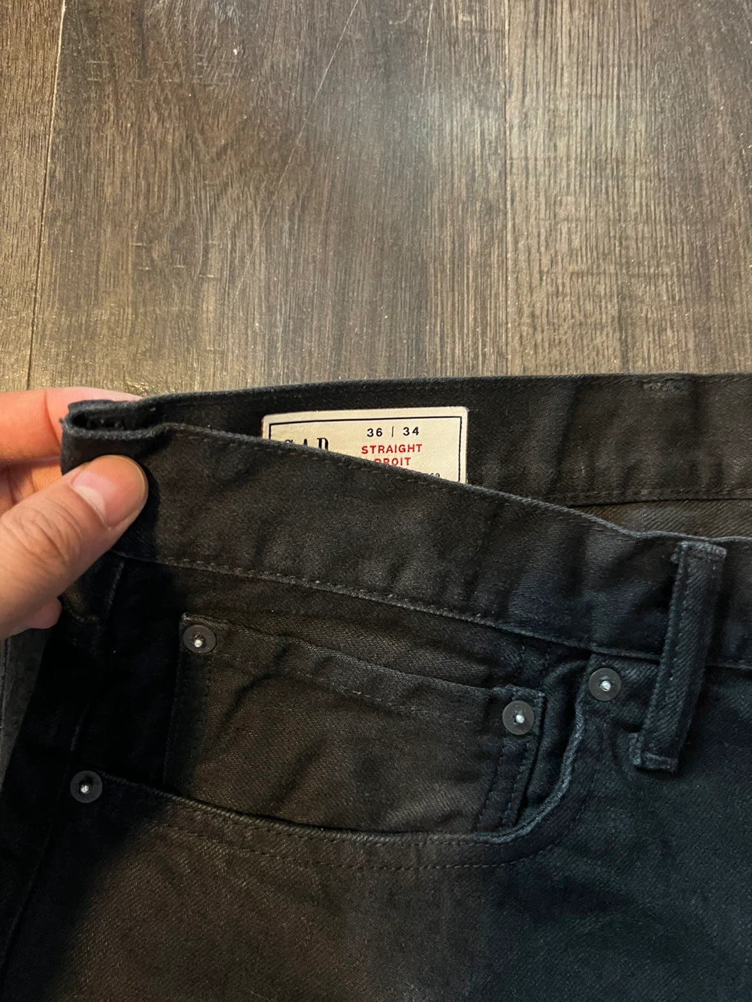 GAP Black Straight Fit Denim Shorts - photo 3
