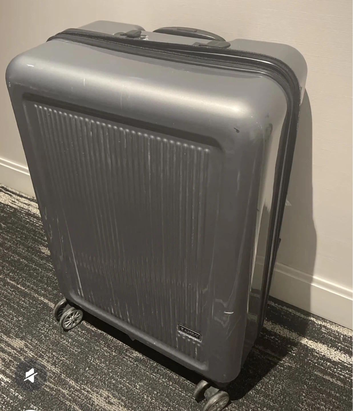 24" Checked Suitcase