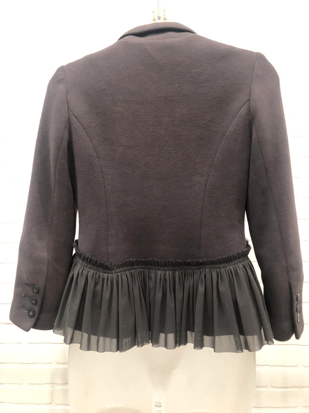 Free People Grey Ruffle Peplum Blazer - photo 2