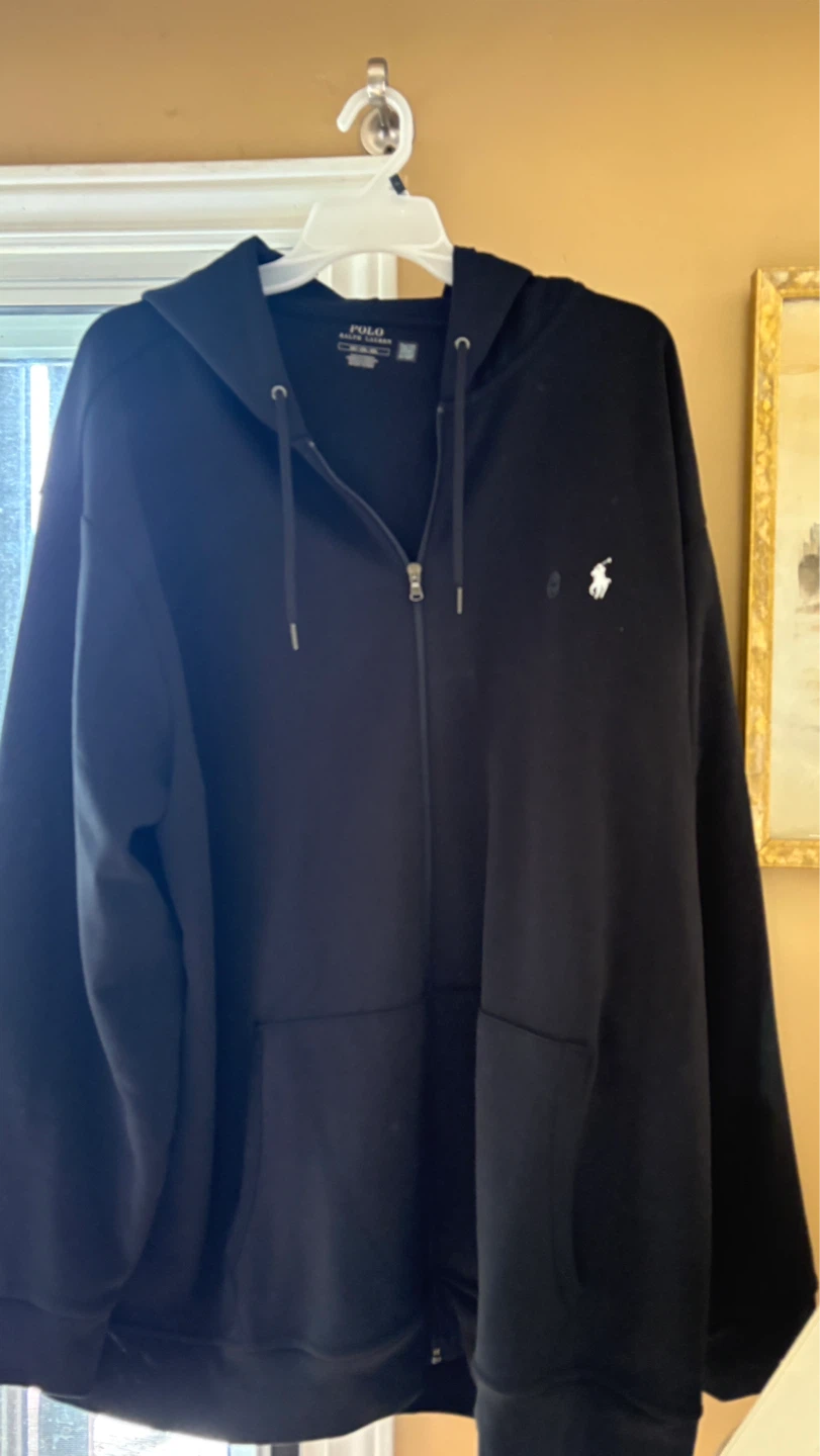 Polo Ralph Lauren Double-Knit Full-Zip Hoodie - Black - 4XT - photo 4