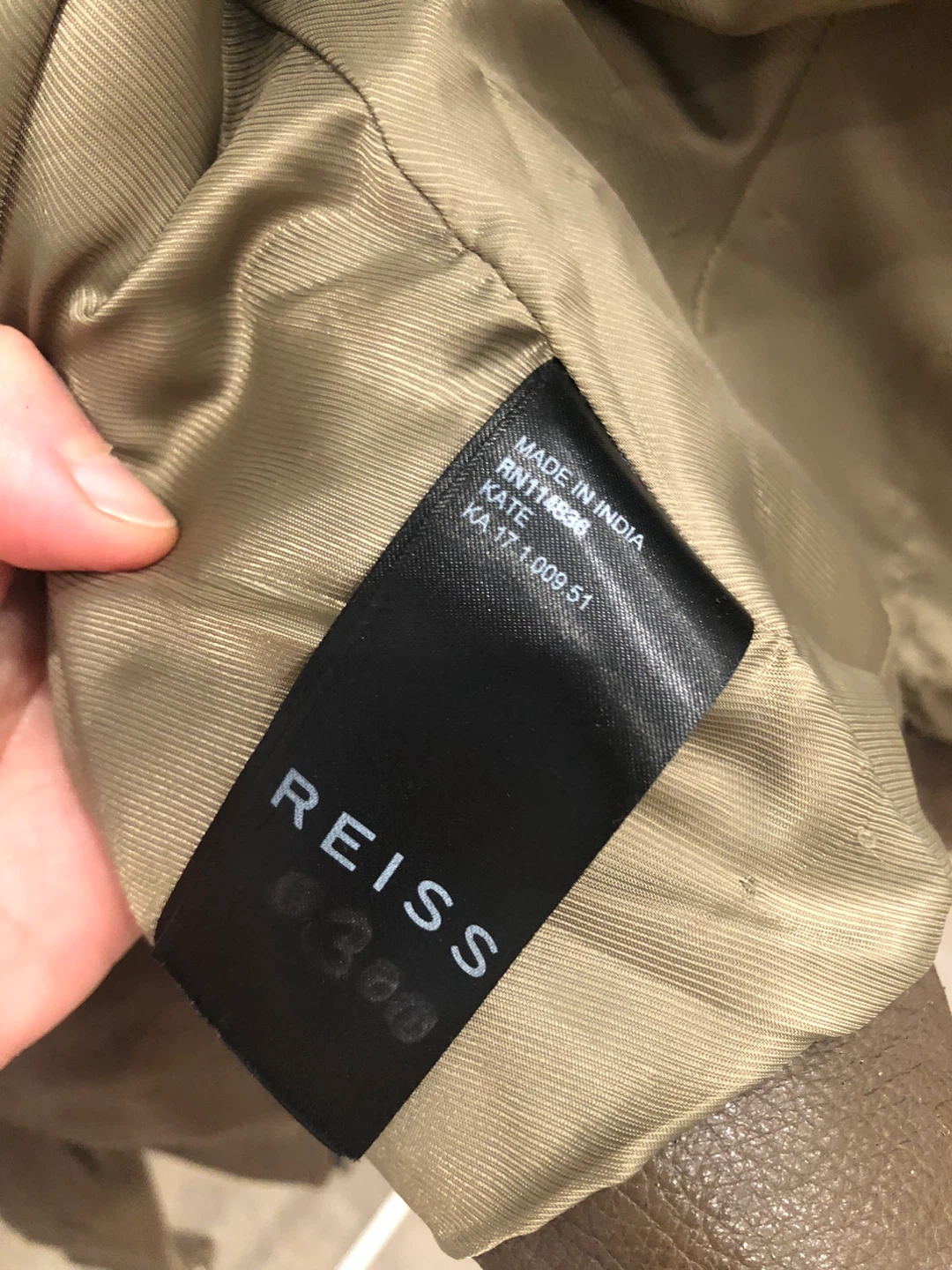 REISS Brown Leather Biker Jacket - photo 4