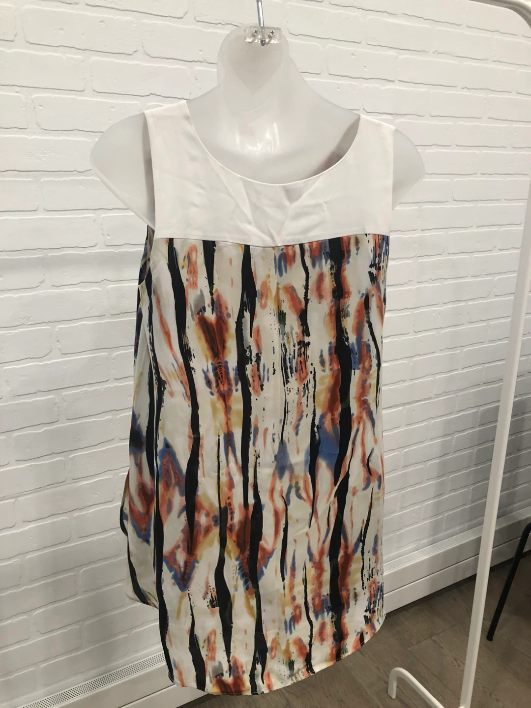 EDIT by JEANE BEKER Abstract Print Sleeveless Top XS