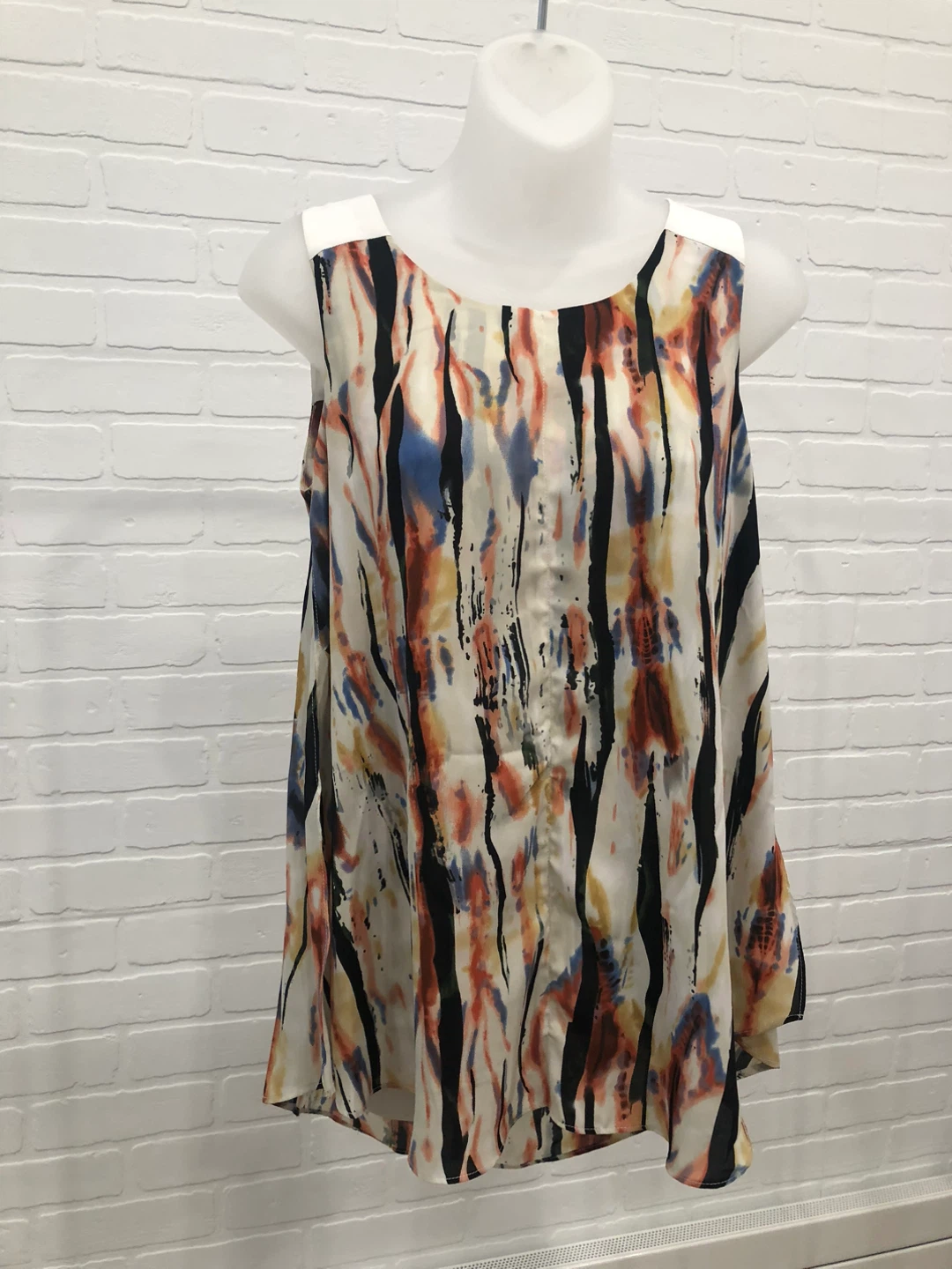 EDIT by JEANE BEKER Abstract Print Sleeveless Top XS - photo 2