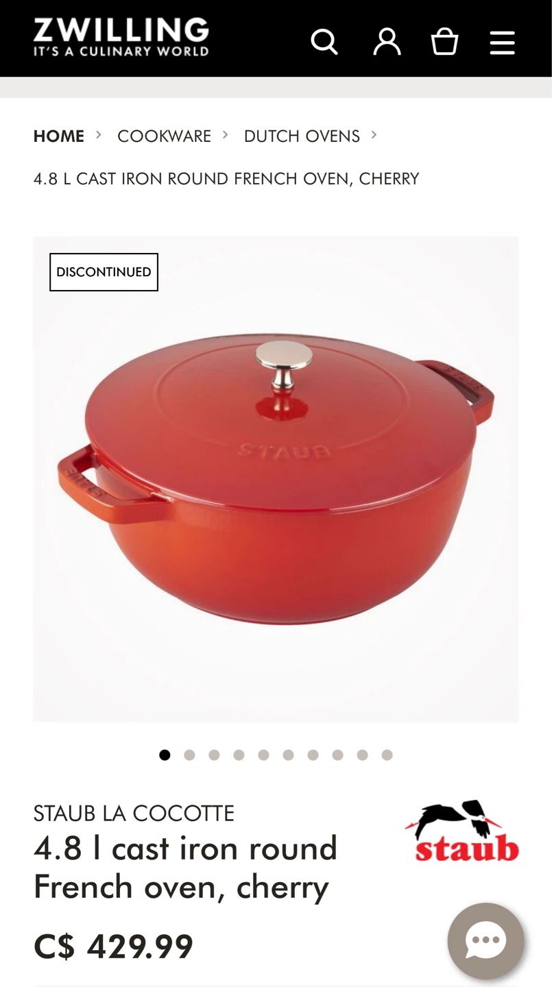 Staub La Cocotte 4.8 L Cast Iron Round French Oven