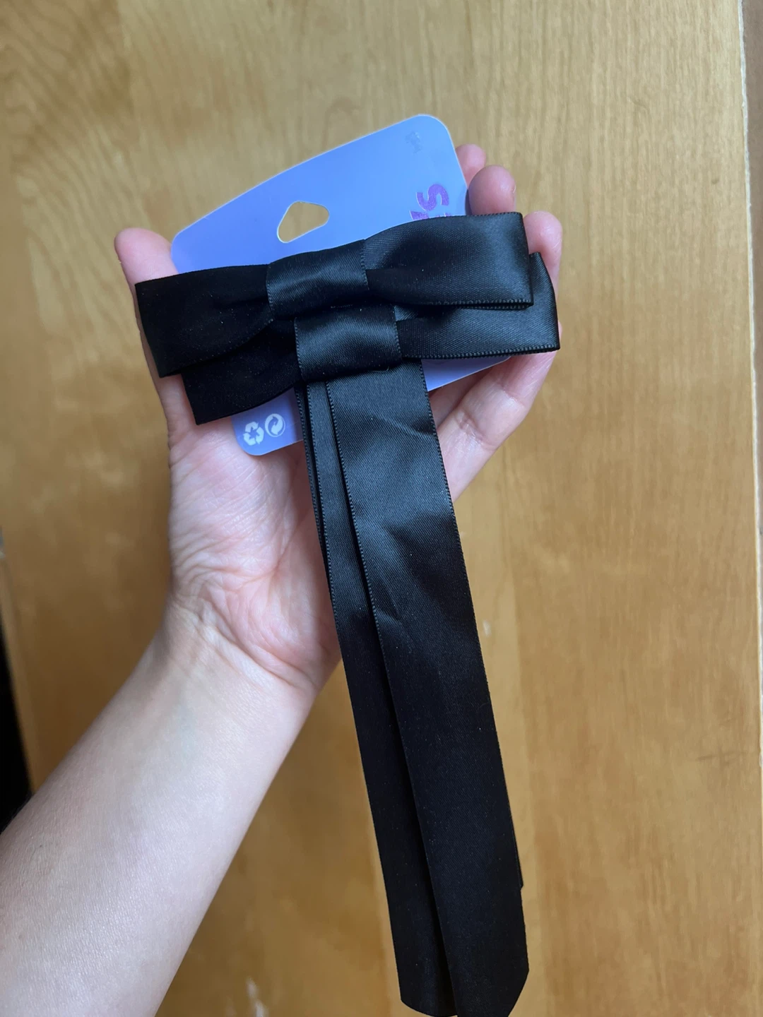 Claire's Black Satin Bow Hair Clip