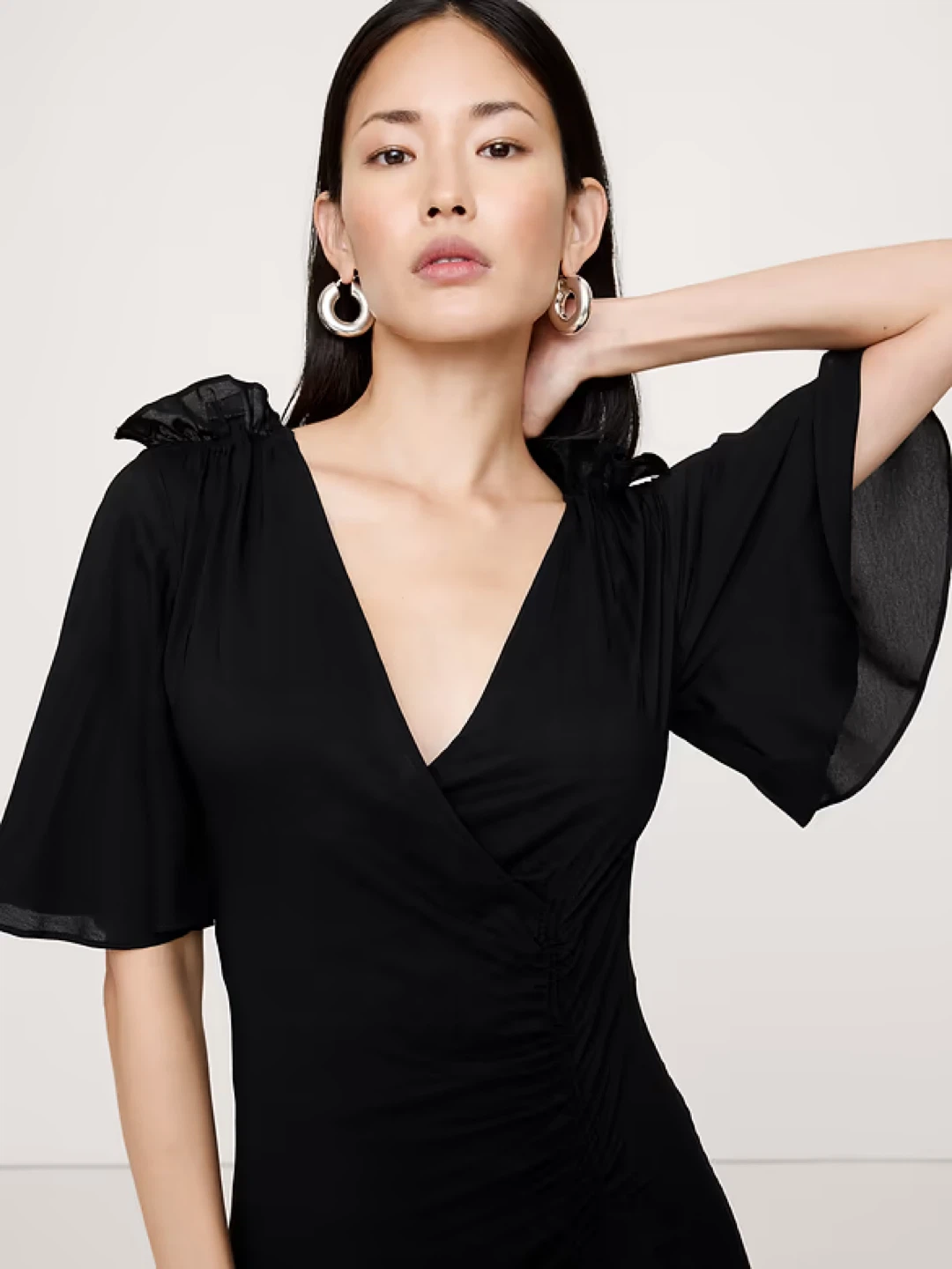 Brand new Banana republic Black Ruched Maxi Dress - photo 2