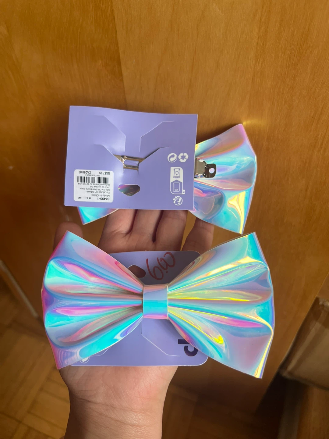 Claire's Iridescent Bow Hair Clip $3 each