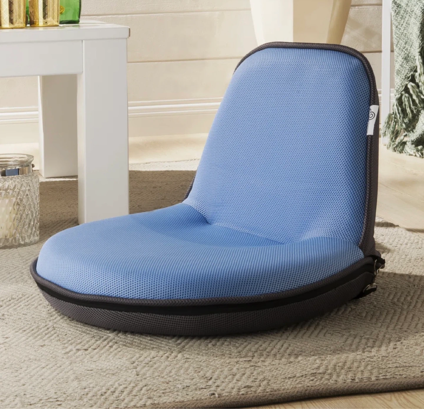 Blue Portable Indoor/Outdoor Floor Chair