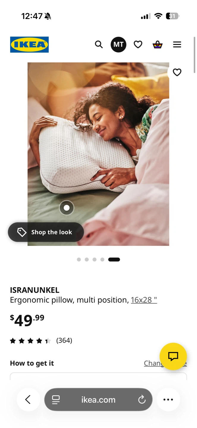 NEW✨Ikea Ergonomic Pillow 16x28" - photo 5