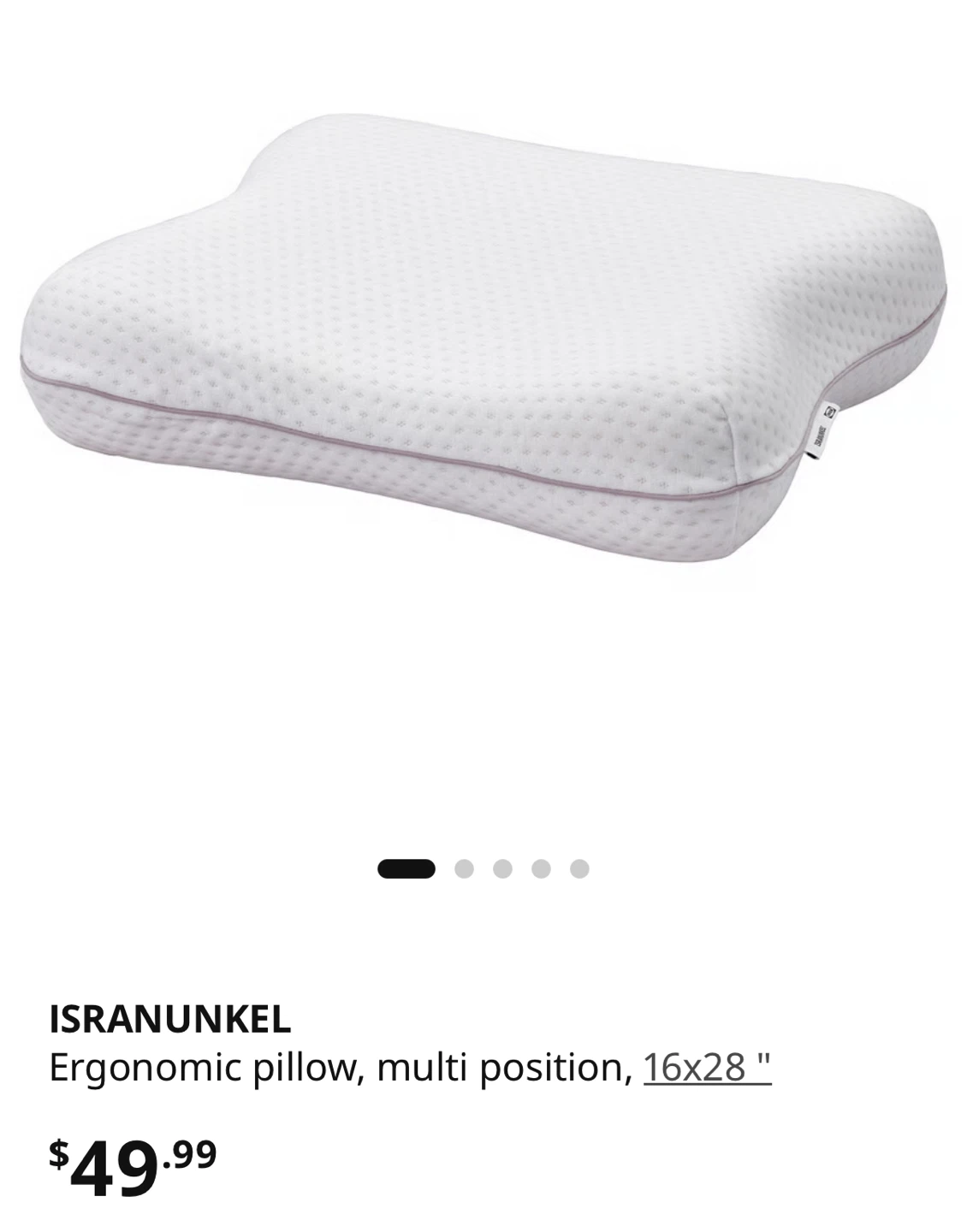 NEW✨Ikea Ergonomic Pillow 16x28"