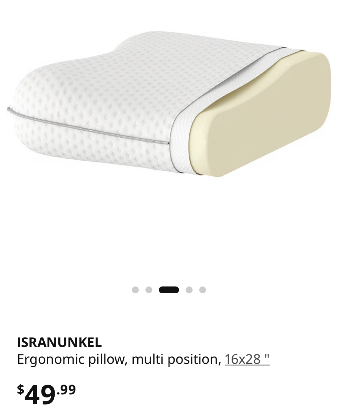 NEW✨Ikea Ergonomic Pillow 16x28" - photo 2