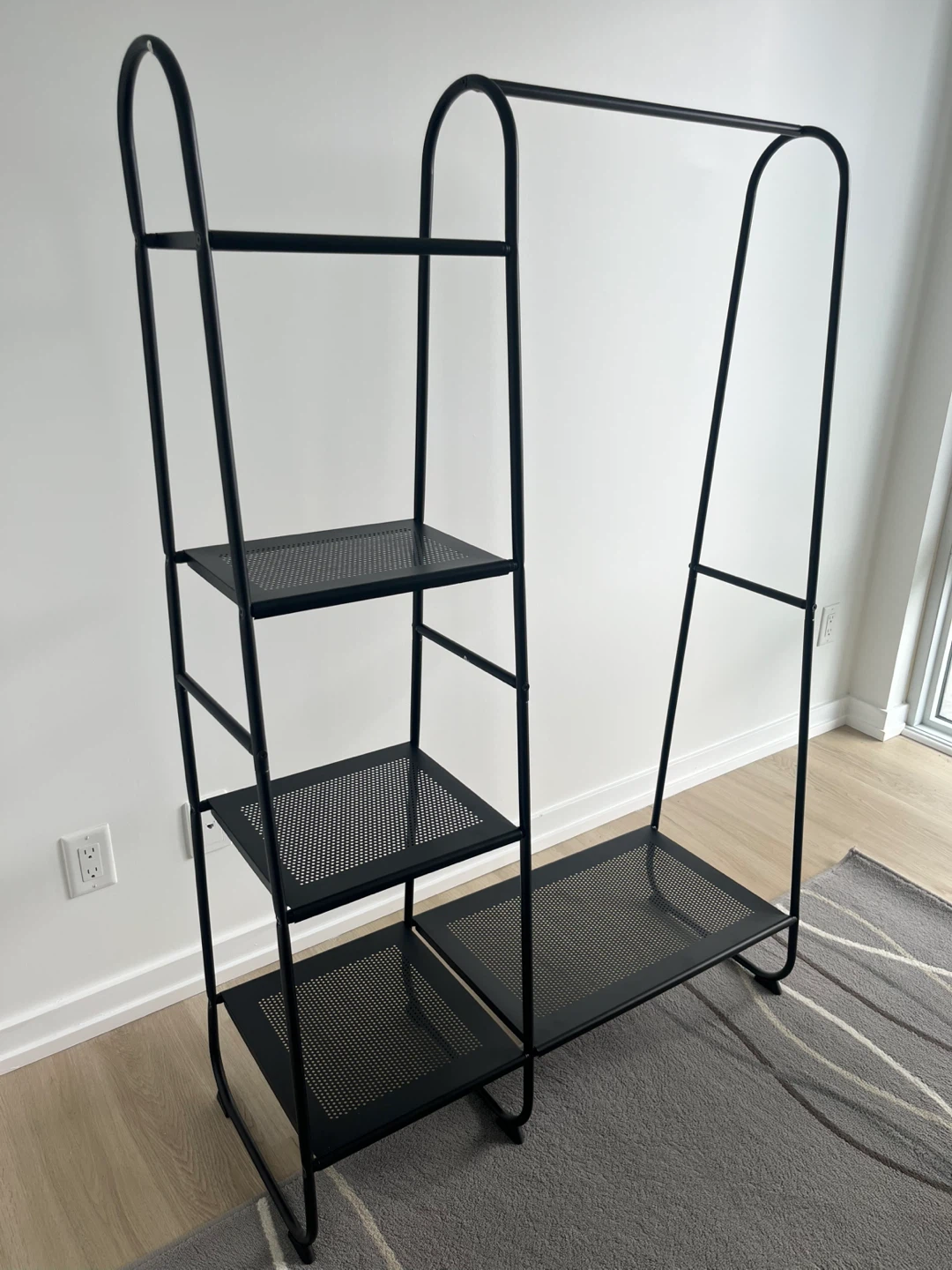 RAVNKILDE Standing Closet Organizer Black Metal - photo 2