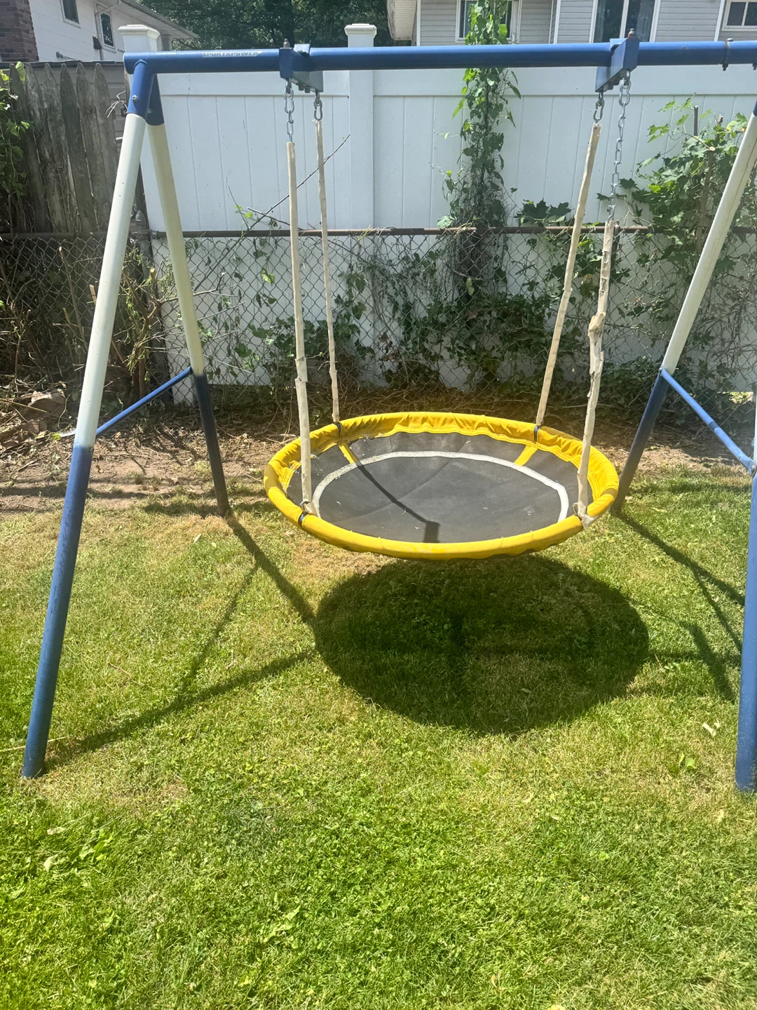 Metal Swing Set with Slide and Tires Swing - photo 5