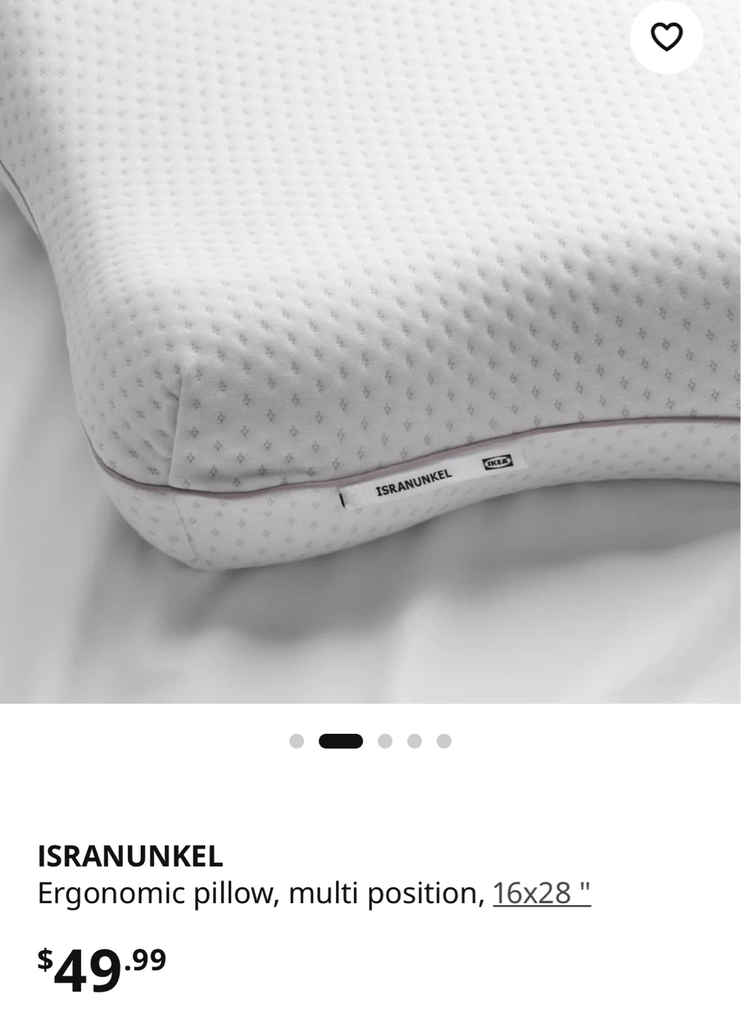 NEW✨Ikea Ergonomic Pillow 16x28" - photo 4