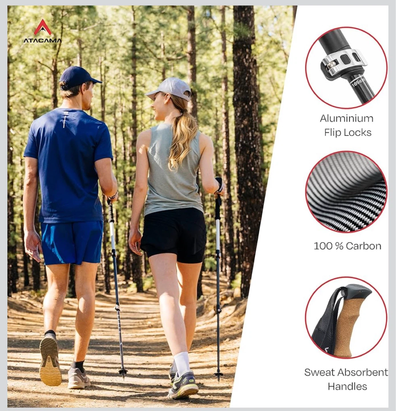 Atacama Trekking Poles - Lightweight Carbon