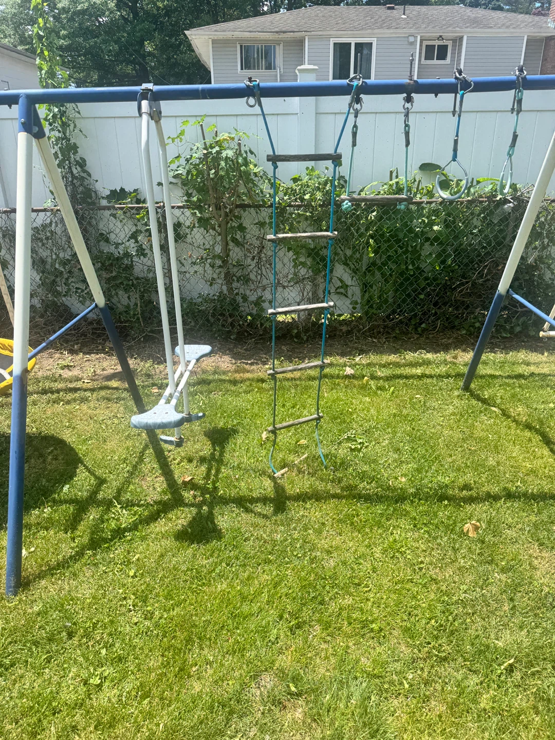 Metal Swing Set with Slide and Tires Swing - photo 4