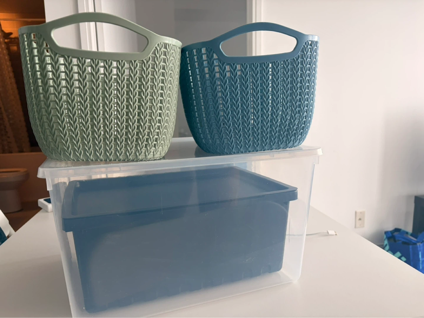 Black and White Storage Basket