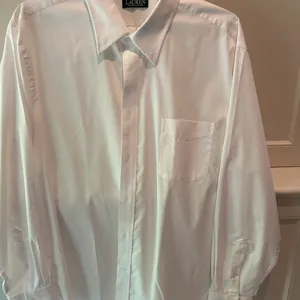 Ralph Lauren White Button-Down Dress Shirt 18 2XL