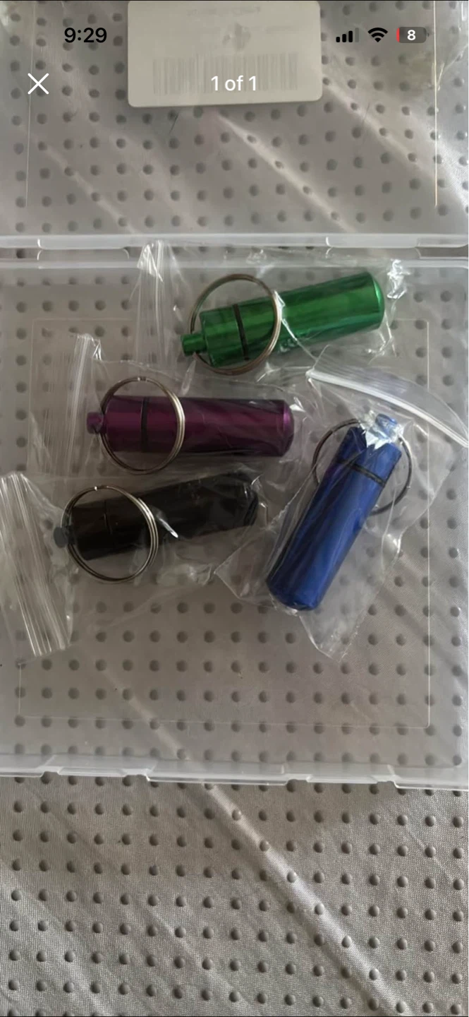 Mini Pill Holders with Keychains - Set of 4