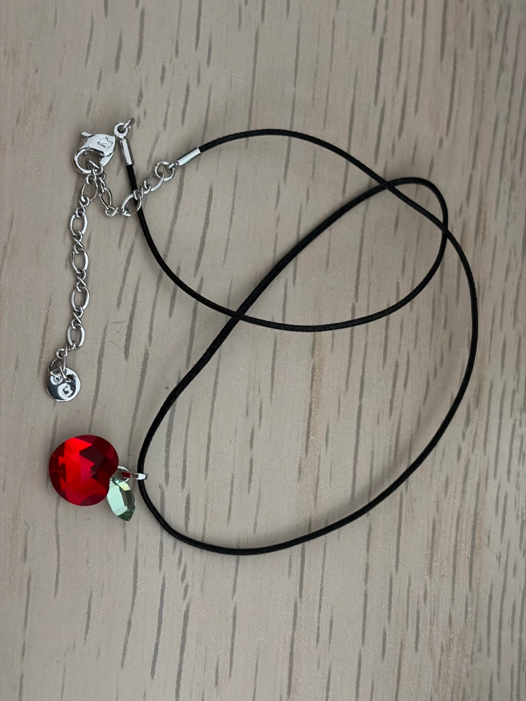 Swarovski Red Crystal Apple Necklace