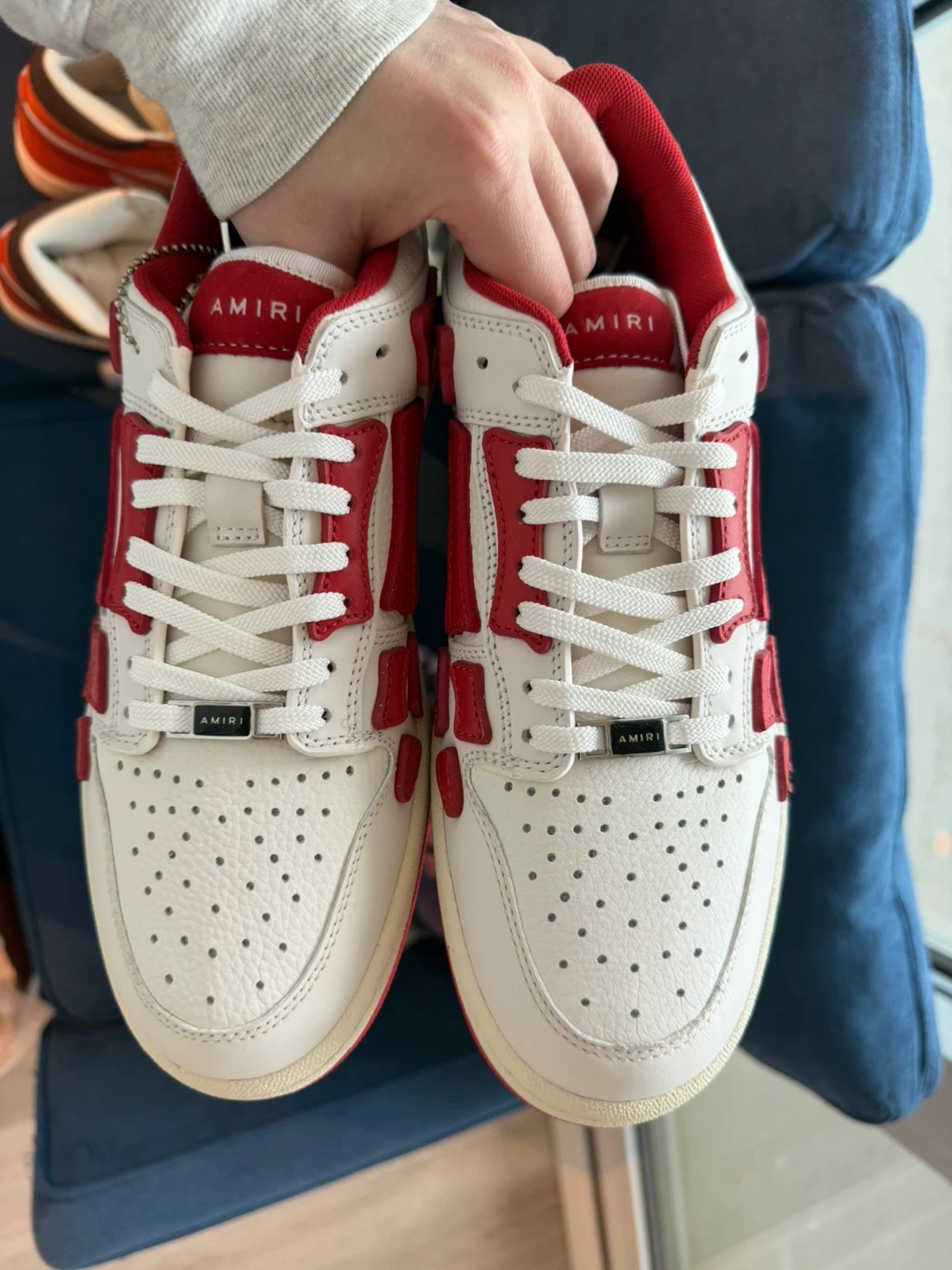 AMIRI White Red Leather Sneakers - photo 4