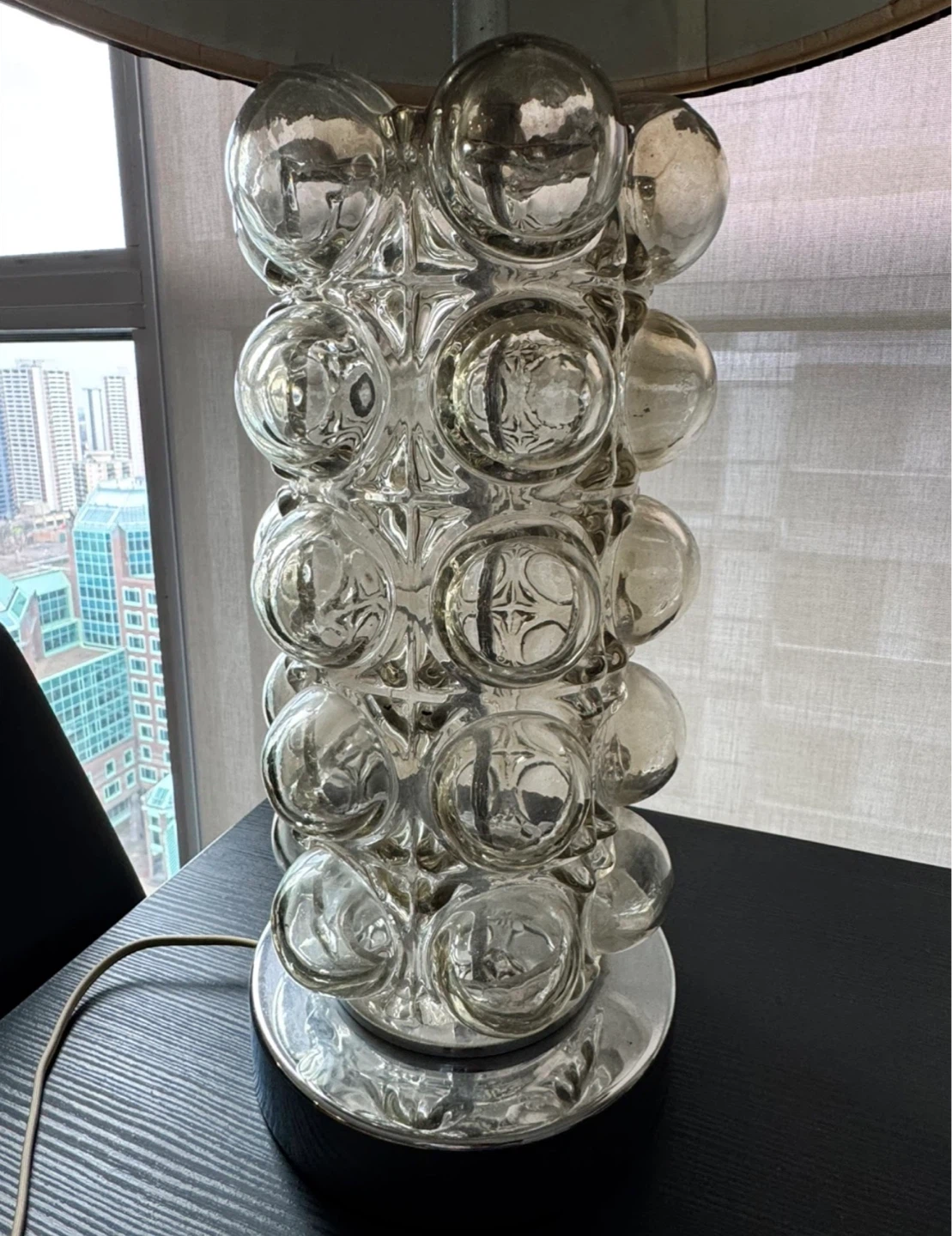 Vintage 70s Glass Bubble Nemo Style Lamp - photo 4