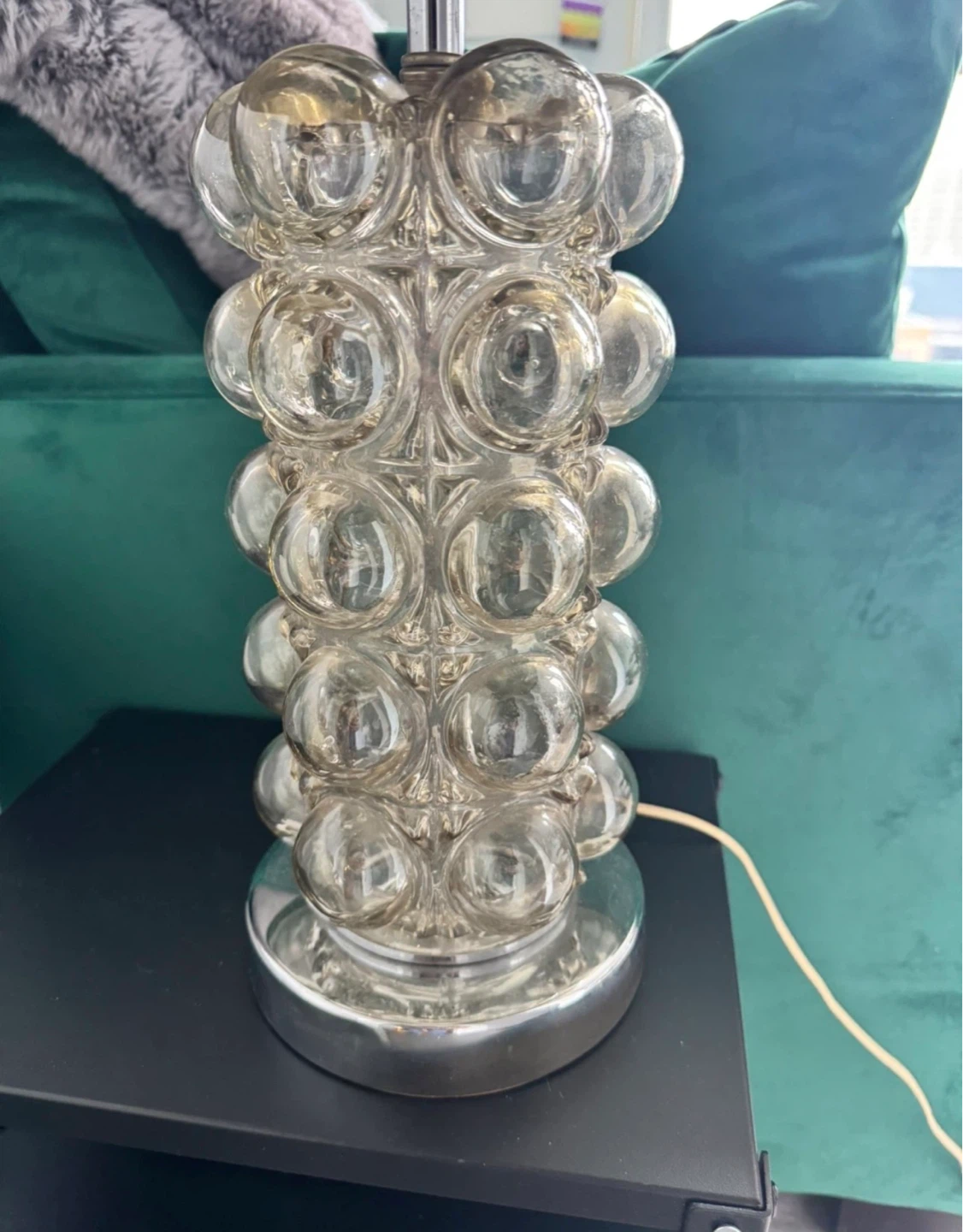 Vintage 70s Glass Bubble Nemo Style Lamp - photo 2