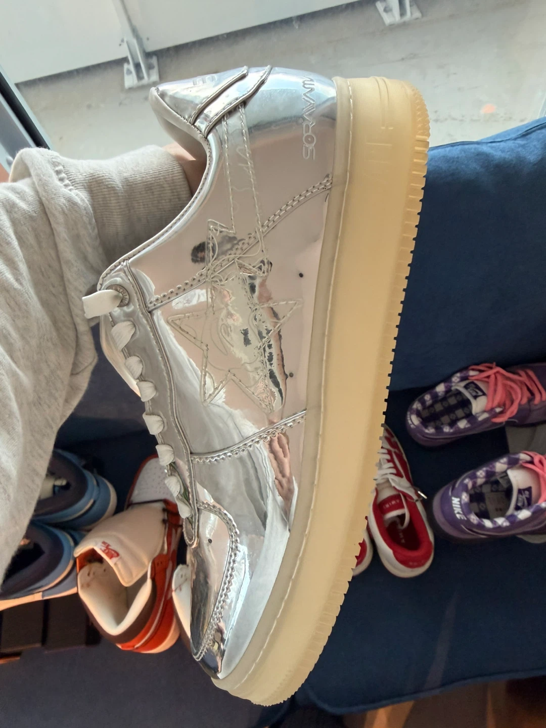 BAPE STA Low Silver Metallic