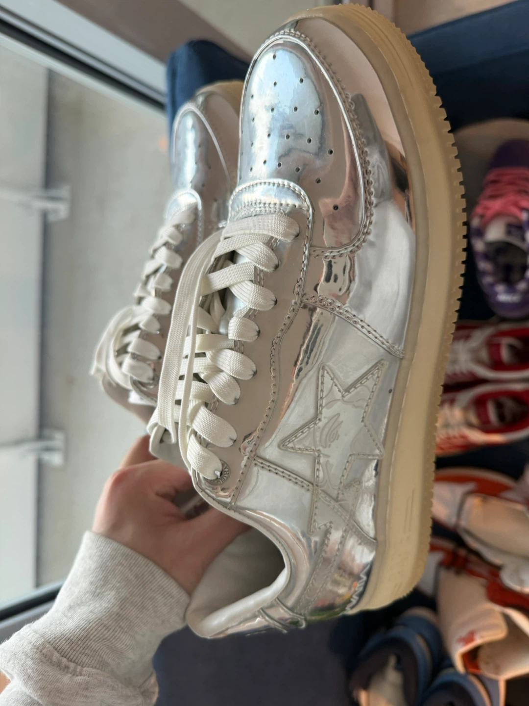 BAPE STA Low Silver Metallic - photo 2