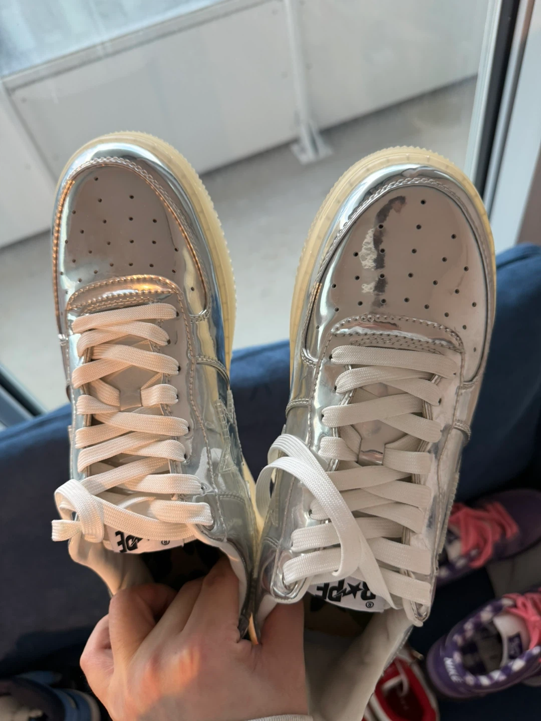 BAPE STA Low Silver Metallic - photo 3