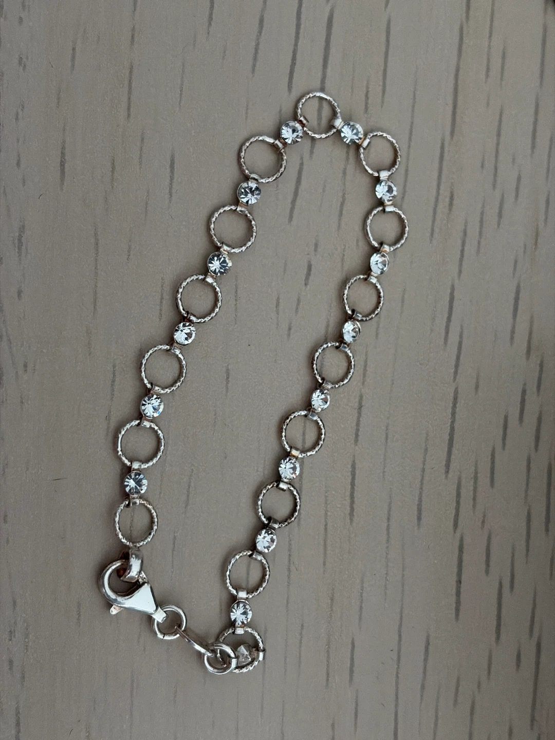 Dimenso Sterling Silver 925 Bracelet with Crystals