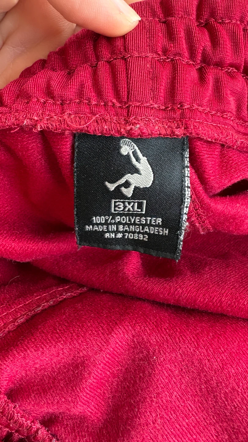 AND1 3XL Red Athletic Pants