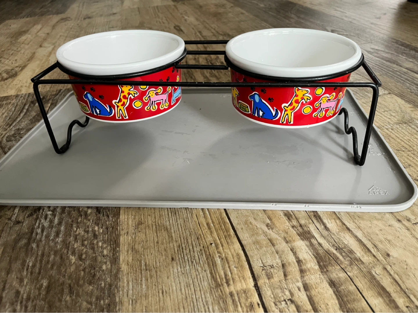Dog Bowl Set with Stand
