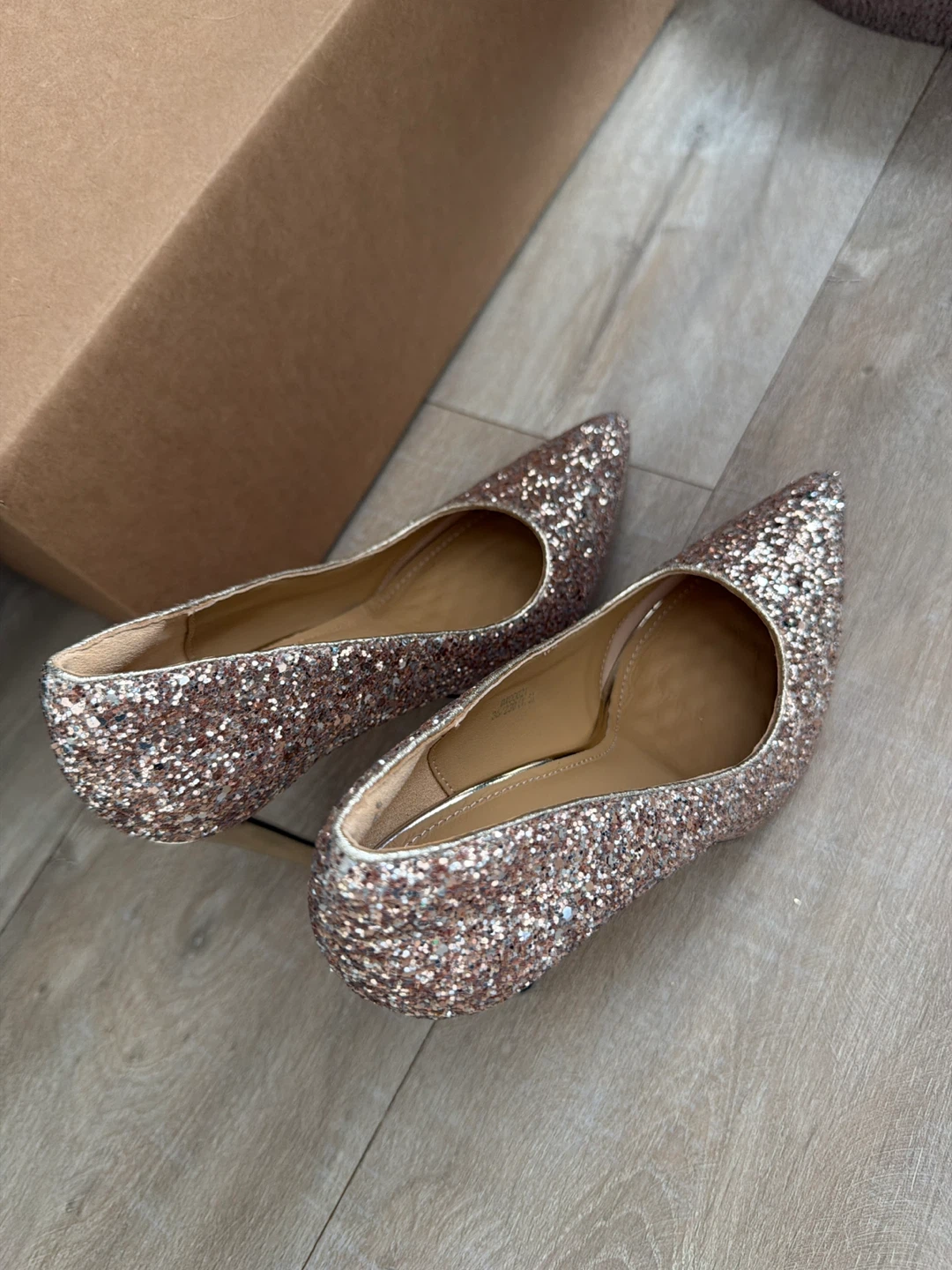 Sparkly Rose Gold Glitter Heels - photo 2