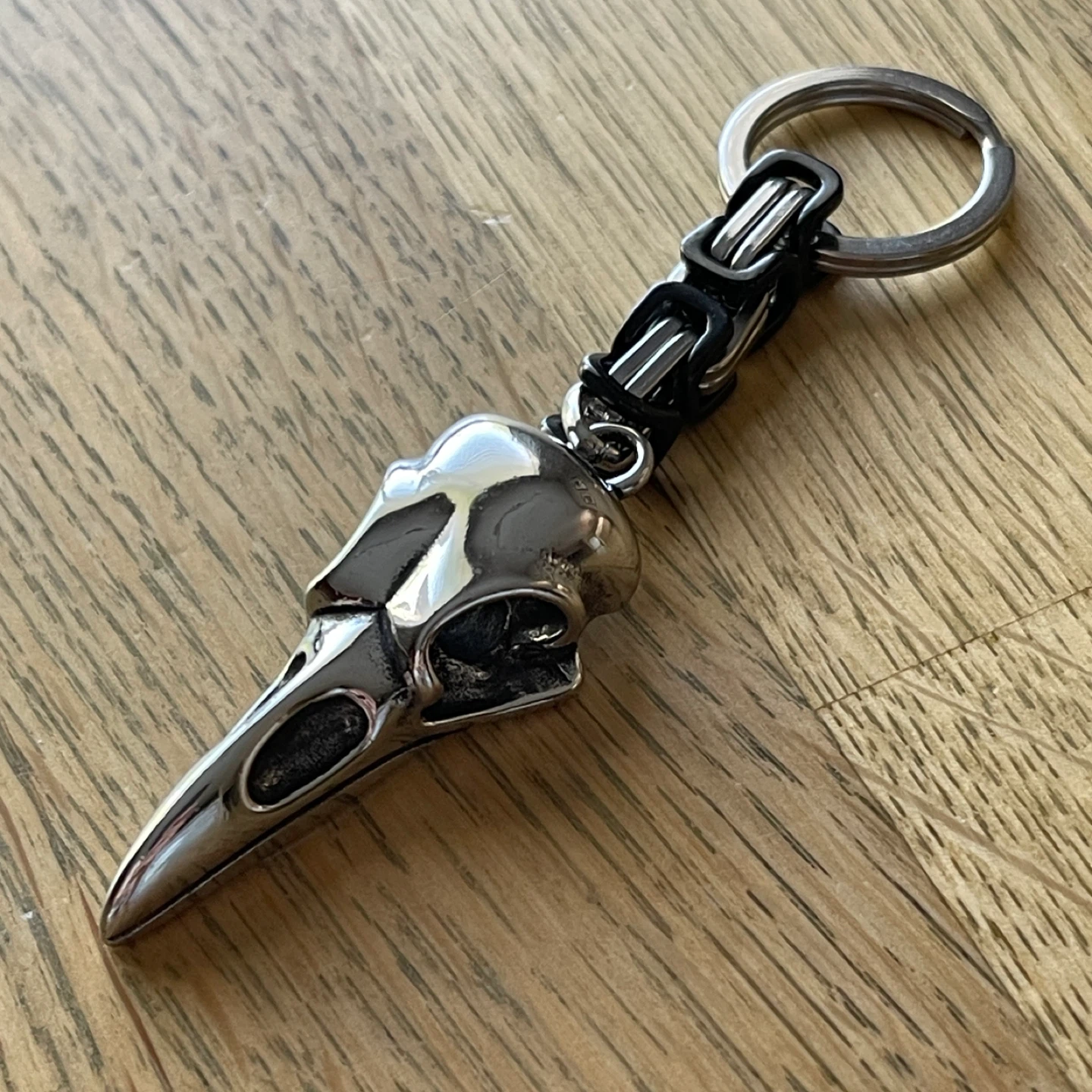 Raven stainless steel keychain - photo 2