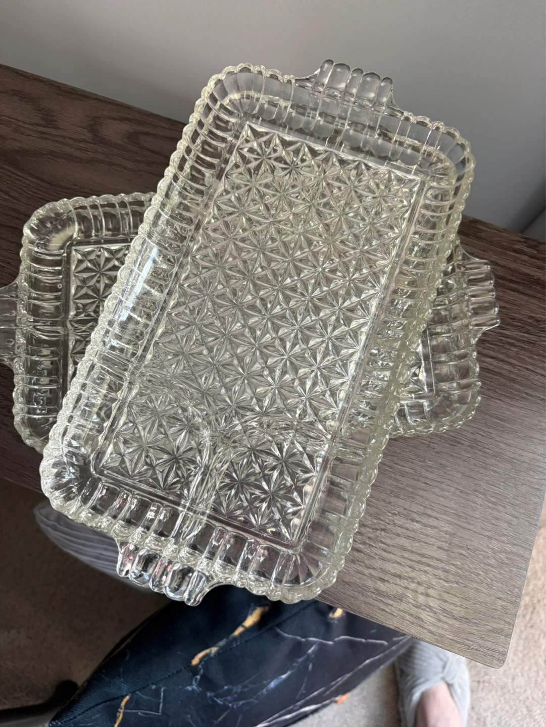 Clear Glass Relish Tray
